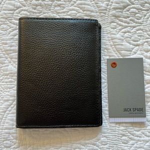 JACK SPADE Wallet Black Leather